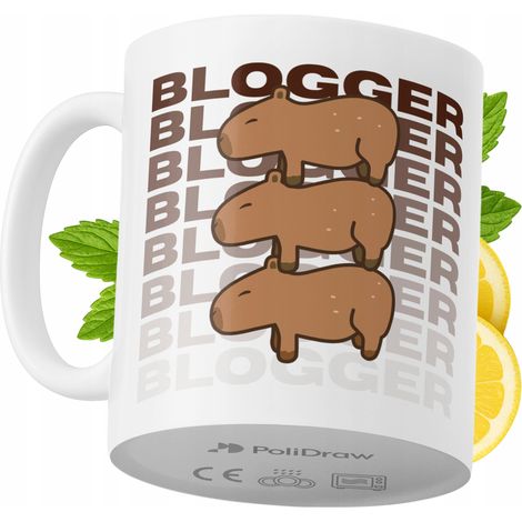 Tazza divertente e umoristica per blogger, ideale per caffè e tè, con grafica e testo spiritosi. Perfetta per compleanni, onomastici e festività. Tazza premium per occasioni speciali, ideale per casa, (1/5)