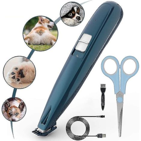 Ciseaux de toilettage professionnels pour chiens et chats, 1 pièce, pour les pattes, couleur bleue, pour la coupe et la finition à domicile.-AquaForge (1/5)