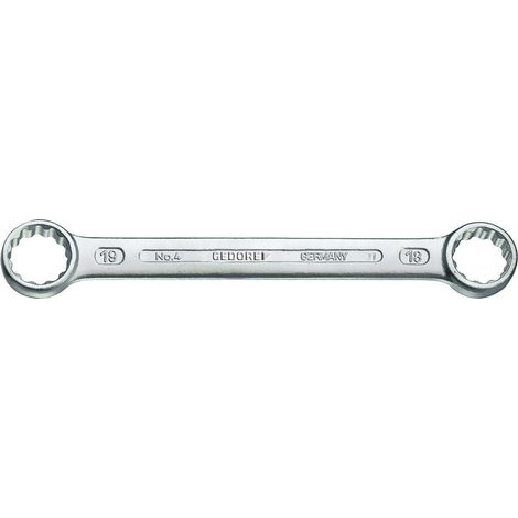 Clé à anneaux doubles 4 19x22mm 209mm courbée
