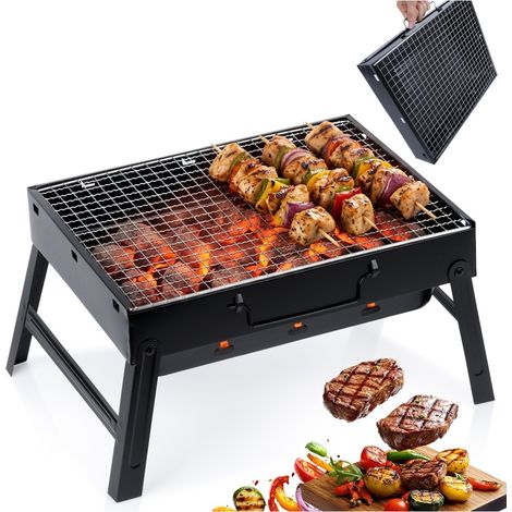 Barbecue a carbone pieghevole e portatile per giardino, turisti, picnic, piccolo, 40 cm (1/5)