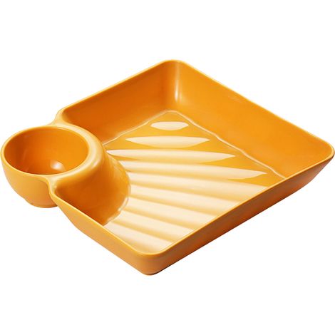 Assiette à raviolis multifonctionnelle, plat à sauce, bol à trempette, plateau de service pour trempettes, bol à apéritif, plateaux de réception compartimentés (1/5)