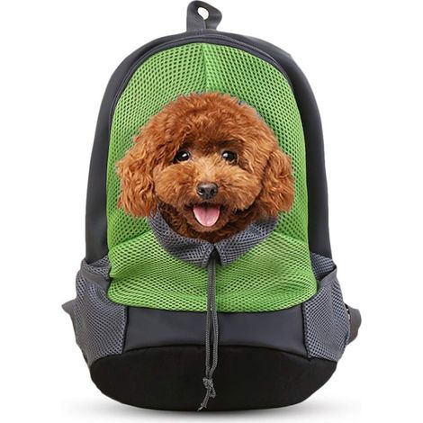 Sacs à Dos de Transport pour Chiens Petit Transporteur pour Chiot Sacs à Dos pour Animaux de Compagnie de Voyage, 403527CM, vert (1/5)