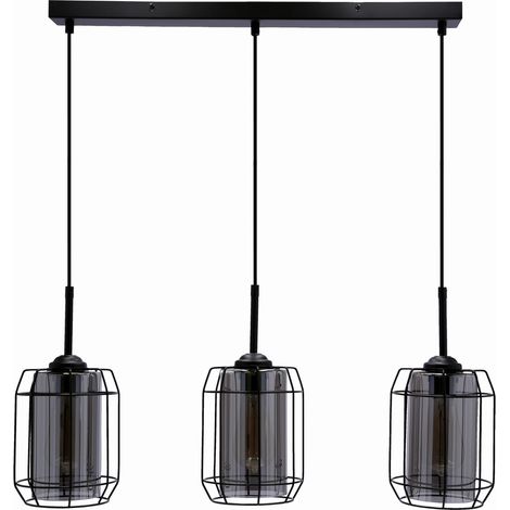 Lampadario Candellux Jonera nero fumé 3xE27 dimmer (1/4)