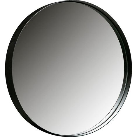 Miroir rond 80cm contour métal noir LUIDJI (1/5)