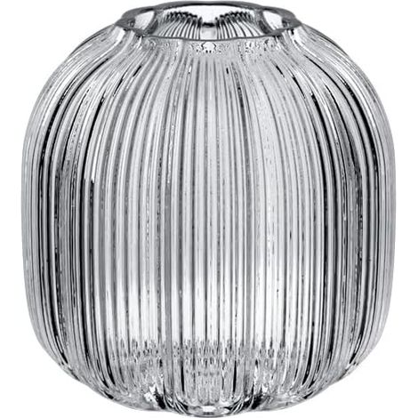 Vase verre soufflé main transparent clair, résistant lave-vaisselle, design floral appartement