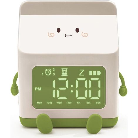 Réveil pour Filles "Bouteille de Lait" - Réveil d\'Entraînement au Sommeil pour Tout-petits - avec Snooze - pour École, Maison, Bureau (1/5)