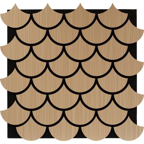 Panneau décoratif mural Clint beige 64x66cm - Atmosphera créateur d'intérieur