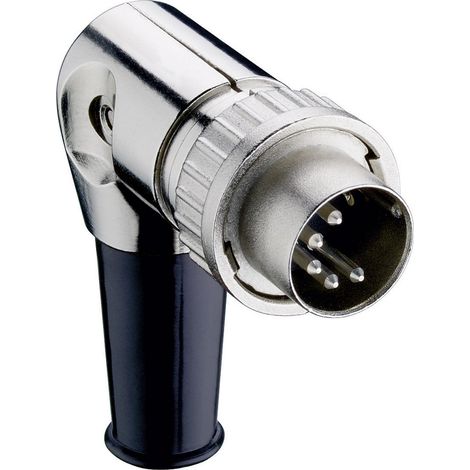 Lumberg 0134 05 DIN-Rundsteckverbinder Stecker, gewinkelt Polzahl: 5 Silber 1 St.