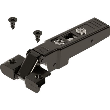 BLUM CLIP top ONYX Alurahmenscharnier 95°, gerade mit Feder, Schrauben