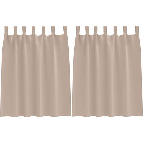 Maison Exclusive - Verdunkelungs-Vorhänge mit Ringen 2 pcs Taupe