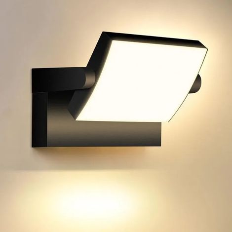 36W Applique Murale Exterieur 4000Lm Noir Applique Extérieur avec panneau LED pivotant à 350°3000K Blanc Chaud (1/5)