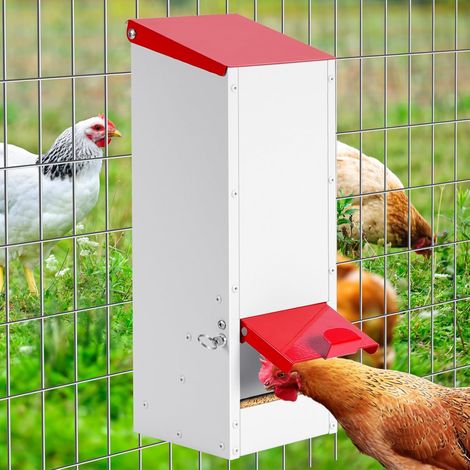 Mangeoire Poules Anti Nuisible 3kg Distributeur Automatique, Métal (1/5)