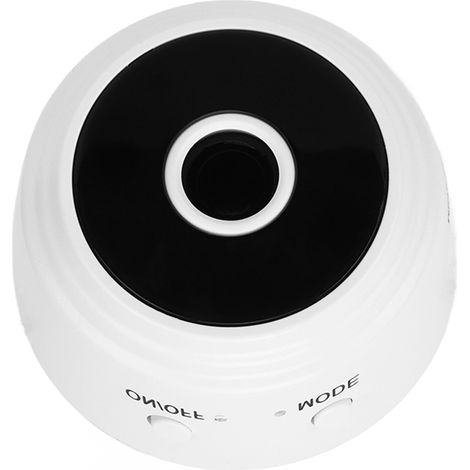 Mini caméra WiFi HD 1080p avec application de contrôle à distance, vision nocturne, caméra espion cachée pour la sécurité de la maison (blanche). (1/5)