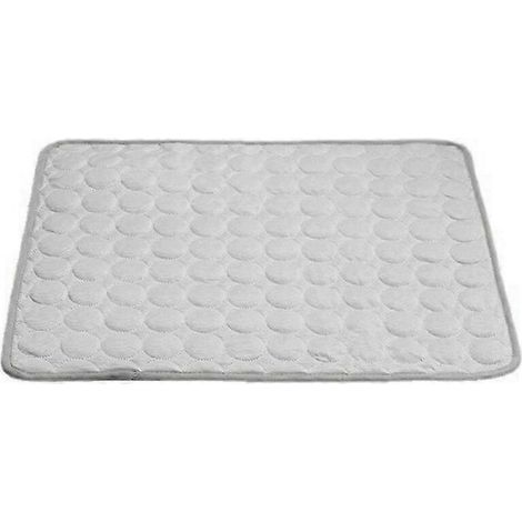 Chat d'été rafraîchissant, tapis de refroidissement doux pour chats petits/moyens/grands, gris taille M, accessoires de literie pour animaux de compagnie, confortable et frais.