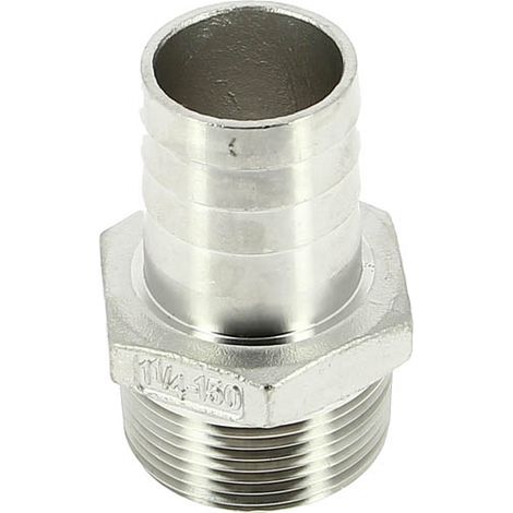 Embout cannelé inox moulé Ø32 Mâle 1"1/4