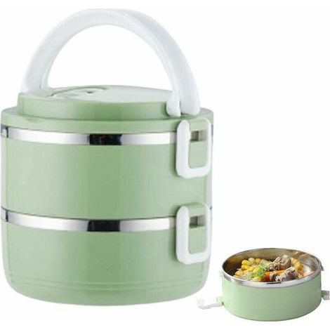 1400 ml Edelstahl-Thermoskanne – Doppelwandig mit Griff – Silikondichtung – Für Büro, Schule und Camping (1/5)