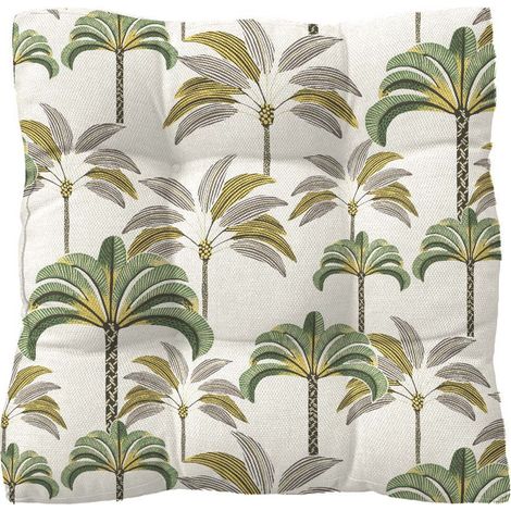 Cuscino da pavimento in tessuto Ravenalla verde 60x60x12cm - Tessuto