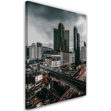 Tableau sur toile Skyline ville 60x90 (1/5)
