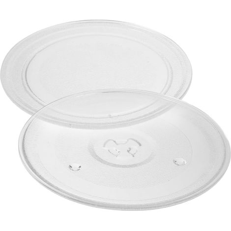 Hitzebeständiger Drehteller aus Glas für Mikrowellen, 2-teiliges Set, Ersatz für Haushaltsmikrowellen (1/5)