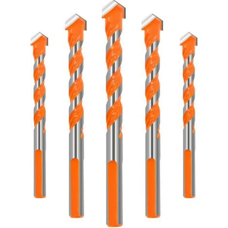 Jeu de forets à diamant, 5 pièces, pour carrelage, marbre, verre, perçage, scie à trous, céramique, noyau de perçage, 6-12mm, (1/5)