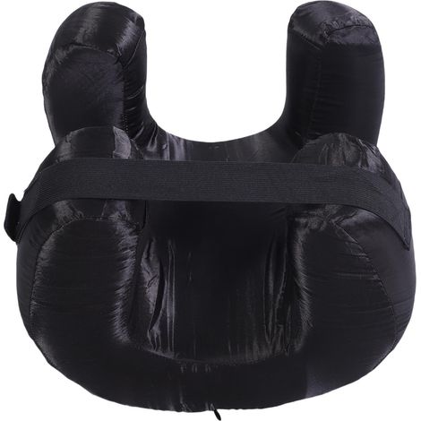 Coussin Visage Soie Mousse à Mémoire Retour Lent Sommeil – Dos Profond, Noir (1/5)