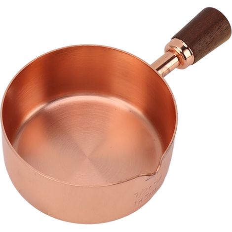 Saucier Professionnel en Acier Inoxydable 304 avec Poignée, pour Cuisine, Banquet, Pique-Nique Extérieur, Couleur Or Rose, 125ml (1/5)
