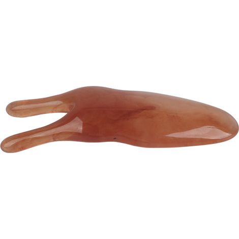 Bâton de massage visage en résine et cire d'abeille, outil de soin beauté des yeux, grattoir pour arête nasale, couleur ambre rose, 1 pièce (1/5)