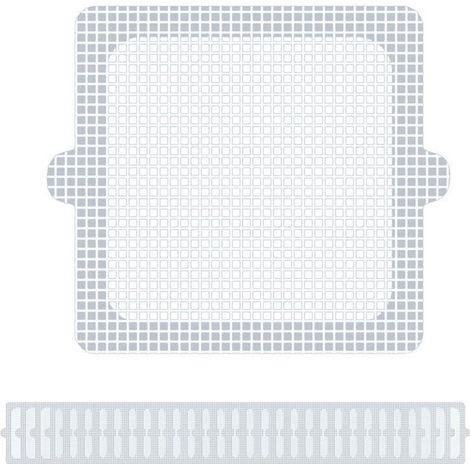 Bonde de douche - Lot de 30 pièces - Collecteur de cheveux - Matériau en fibre - Filtre de bonde - 10,5 x 10,5 cm (1/5)