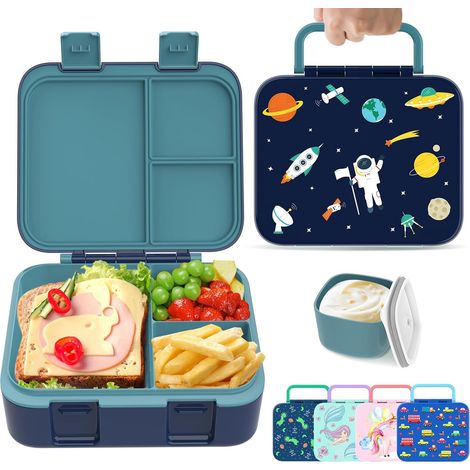 Boîte à déjeuner pour enfants, boîtes Bento conteneur de conservation des aliments avec plusieurs compartiments pour garçons, filles, enfants, adultes, travail, rentrée scolaire (1/5)
