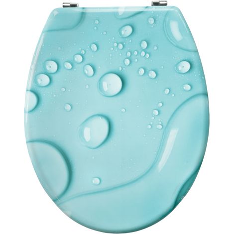 Abattant wc MDF MOANA Bleu - Charnières Inox MSV