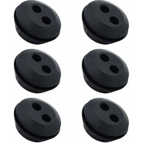 Lot de 6 Bouchon de Tuyau de Carburant Joint de Réservoir Caoutchouc 2 Trous Passe durite passe Durite Reservoir Debroussailleuse Accessoires (1/5)