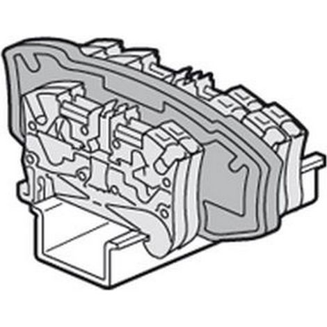 Legrand 037595 - Separating/insulated partition - Viking 3 spring rod block - 1-2 in/1-2 out - pitch 5/6