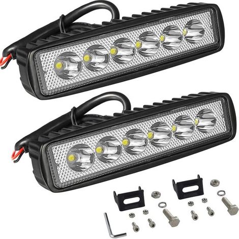 Set di 2 faretti LED sottili per auto, SUV, barche e camion - 18W (1/5)