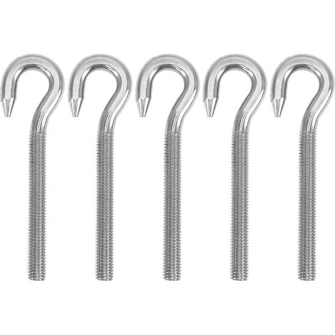 5 crochets à vis - inox - M10 - pour suspension et rangement (1/5)