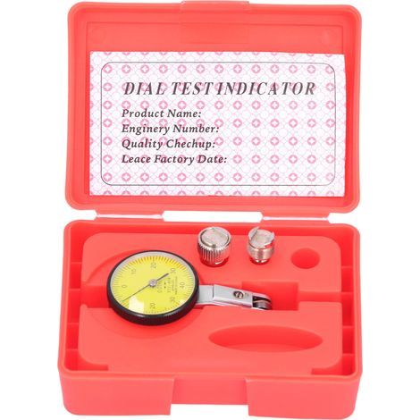 Indicateur à cadran 32 mm, jauge de mesure à levier haute sensibilité avec sonde rubis 0-0,8 mm (1/5)
