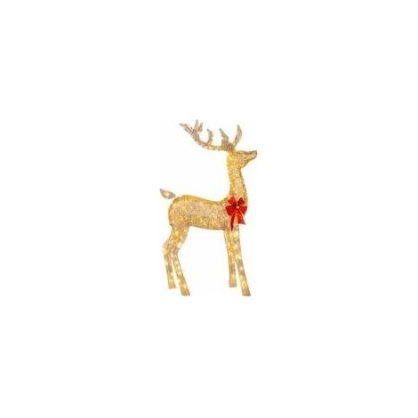 Renne de Noël lumineux, rennes de Noël avec lumières LED, décoration extérieure, décoration de Noël lumineuse, décoration de Noël lumineuse pour l'intérieur et le jardin (1/5)