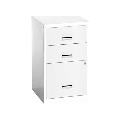 Pierre Henry 3 Drawer A4 Filing Cabinet – White
