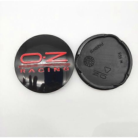 enjoliveurs centraux de roue de voiture 62 mm pour jantes en alliage OZ Racing M595 OZ. Couleur : 4 x 62 Noir Rouge (1/4)