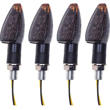 OEM – Lot de 4 indicateurs de moto 14LED étanches – Clignotants 12V IP68 pour scooter. quad. cruiser – Installation directe