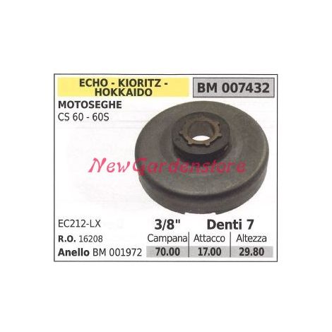 Pignone ECHO motore motosega CS 60 60S 3/8' denti 7 007432