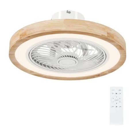 Deckenventilator mit Fernbedienung, RGB-Dimmer, 6 Geschwindigkeitsstufen, für Schlafzimmer, natürliche Farbe, 50 cm (1/5)