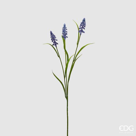 EDG Enzo De Gasperi Ramo Muscari Artificiale con 3 Fiori H 59 Cm Lavender
