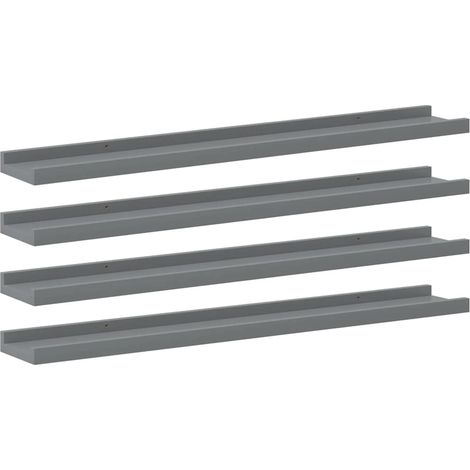 Maison Exclusive - Wandregale 4 Stk. Grau 80x9x3 cm