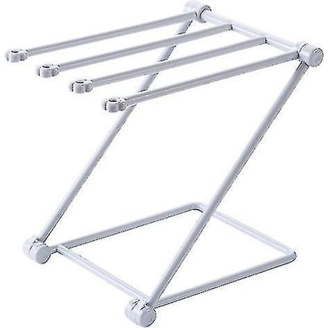 Klappbarer Handtuchhalter, freistehender Handtuchständer, Handtuchtrockenständer, Küchenhandtuchhalter, 2er-Set – grau