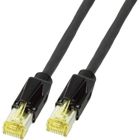 Câble Draka CAT 6A/S/FTP - [1x RJ45 mâle - 1x RJ45 mâle] - K8560SW.0,50 - 0.50 m - noir R05182 (1/2)