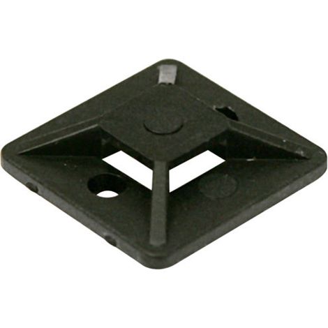Packung mit 100 Stück Klebeflanschhalterungen 4 mm schwarz Electro Dh 31.666/N 8430552140947