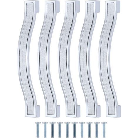 Ensemble de 5 poignées de tiroir en alliage et strass cristal pour commode de cuisine (1/5)