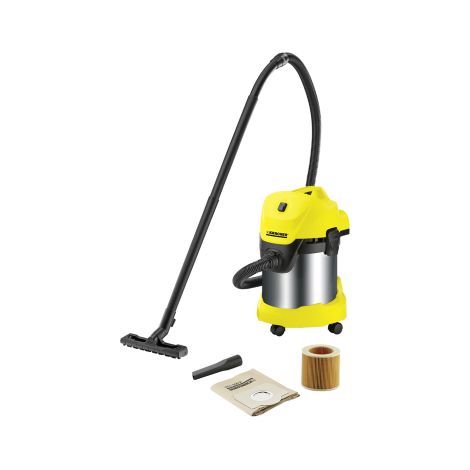 L&39aspirateur chariot Karcher WD3 Premium aspire les liquides et les solides