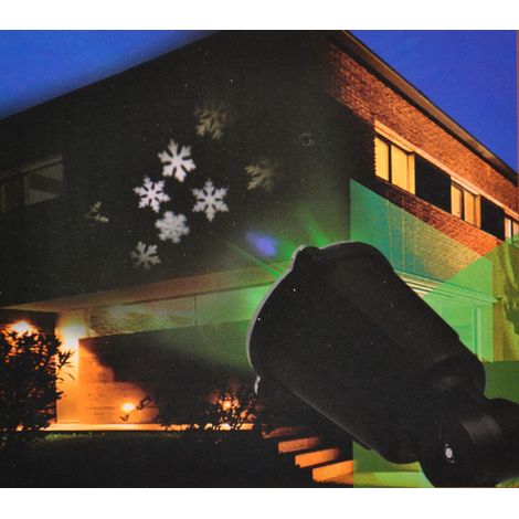 LED Fassadenstrahler Projektor Strahler Sterne Schneeflocken Hausbeleuchtung  - Schneeflocke