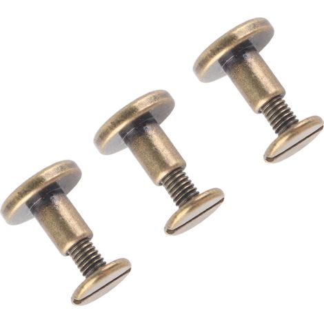 20 pièces rivets en laiton pour accessoires en cuir, tête plate 8mm